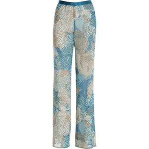 Nic + Zoe Tropical Floral Palazzo Pants Wide Leg